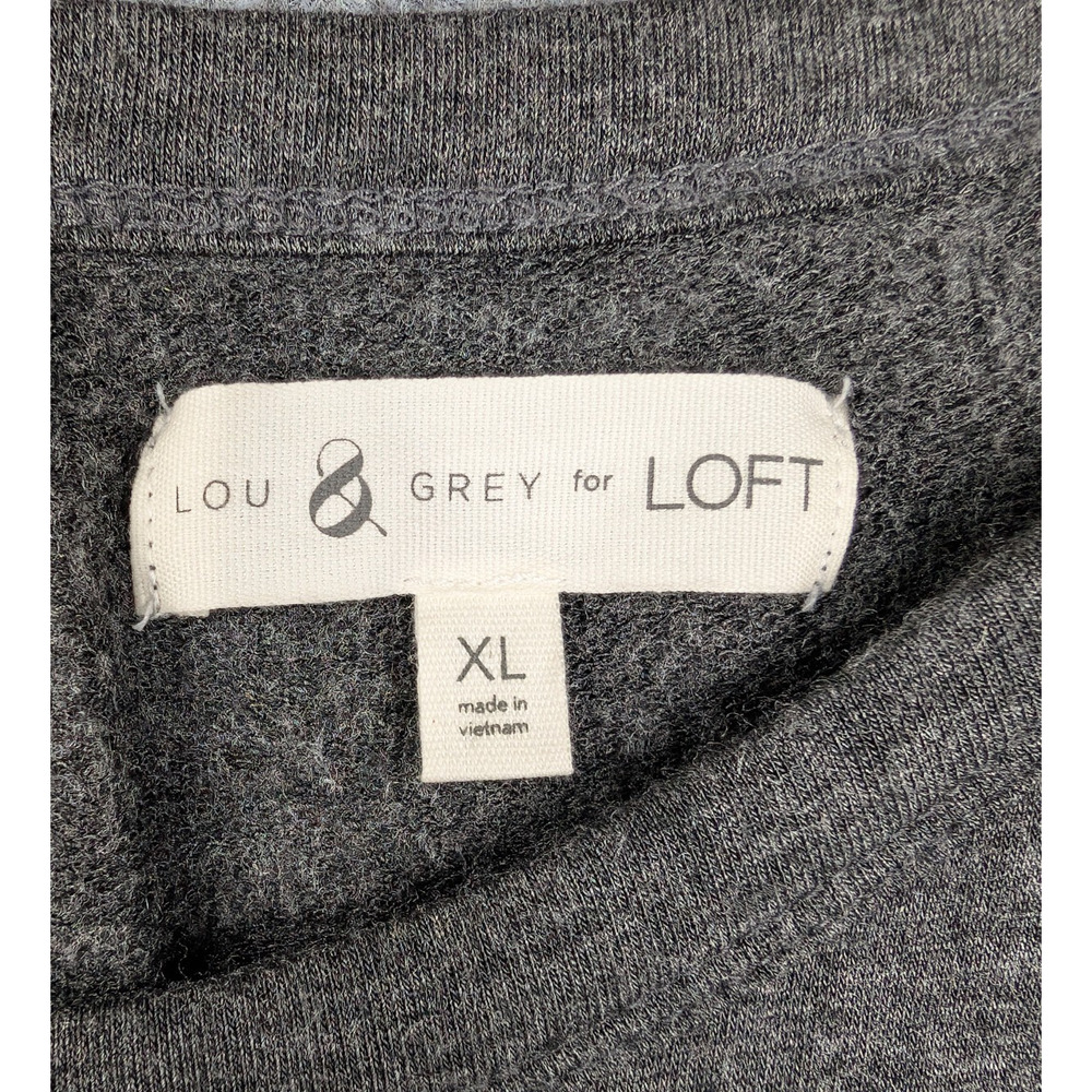 Lou & Grey Jumpsuit Womens XL Wide Leg Signature Soft Athleisure Gray Minimalist - Picture 5 of 13